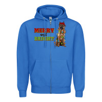 True Royal merry and bright german shepherd Zipper Hoodie - RanaPortraitStore