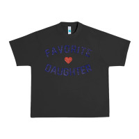 Pigment Black womens favorite daughter heart distressed vintage faded classic t shir Urban Heavy Tee - linhVisuals