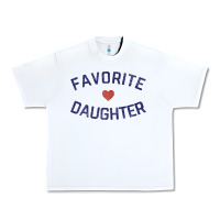 White womens favorite daughter heart distressed vintage faded classic t shir Urban Heavy Tee - linhVisuals
