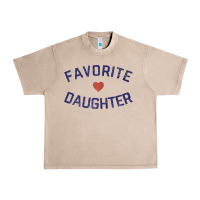 French Oak womens favorite daughter heart distressed vintage faded classic t shir Urban Heavy Tee - linhVisuals