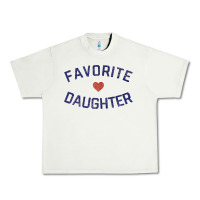 Pistachio womens favorite daughter heart distressed vintage faded classic t shir Urban Heavy Tee - linhVisuals