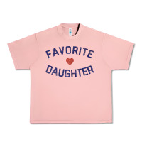 Salmon womens favorite daughter heart distressed vintage faded classic t shir Urban Heavy Tee - linhVisuals