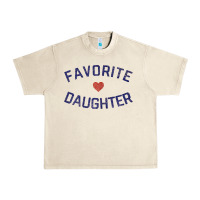 Sandshell womens favorite daughter heart distressed vintage faded classic t shir Urban Heavy Tee - linhVisuals