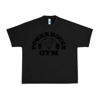 Black POWERHOUSE GYM Urban Heavy Tee - linhVisuals
