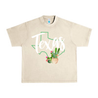 Sandshell texas state map pride cactus vintage texas sweatshirt Urban Heavy Tee - linhVisuals