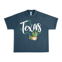 Midnight Navy texas state map pride cactus vintage texas sweatshirt Urban Heavy Tee - linhVisuals