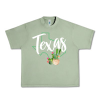 Oil Green texas state map pride cactus vintage texas sweatshirt Urban Heavy Tee - linhVisuals