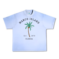 Grape Ice womens marco island florida colorful palm tree retro novelty art v nec Urban Heavy Tee - linhVisuals