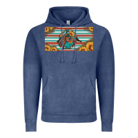 Vintage Denim bucking bronco aztec shape license plate Vintage Hoodie - Artiststas
