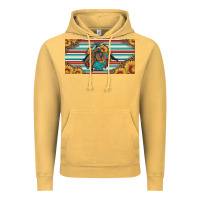 Vintage Mustard bucking bronco aztec shape license plate Vintage Hoodie - Artiststas