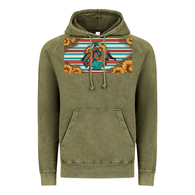 Bucking Bronco Aztec Shape License Plate Vintage Hoodie by Artiststas | Teevron