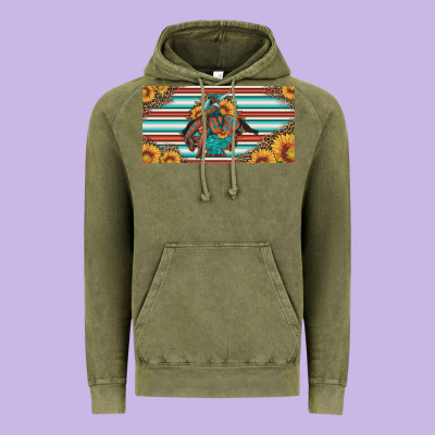 Bucking Bronco Aztec Shape License Plate Vintage Hoodie Designed By Artiststas