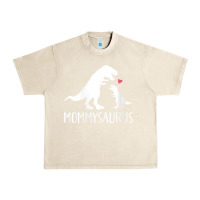 Sandshell womens mommysaurus mom and baby dinosaur v neck t shirt Urban Heavy Tee - linhVisuals