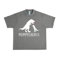 Womens Mommysaurus Mom And Baby Dinosaur V Neck T Shirt Urban Heavy Tee | Teevron