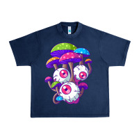 Navy psychedelic mushroom hippie magic fungus shrooms trance rave t shirt Urban Heavy Tee - linhVisuals