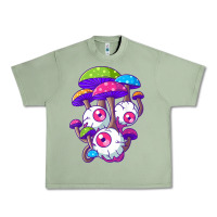 Oil Green psychedelic mushroom hippie magic fungus shrooms trance rave t shirt Urban Heavy Tee - linhVisuals