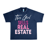 Navy this girl sells real estate realtor real estate agent broker t shirt Urban Heavy Tee - linhVisuals