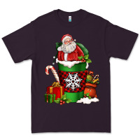 Plum Christmas Santa Claus Coffee Cup Premium Tee - FaDigitalArtStudio