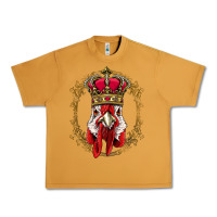 Peanut Butter chicken chick king chicken wearing crown queen chicken animal 228 roos Urban Heavy Tee - linhVisuals