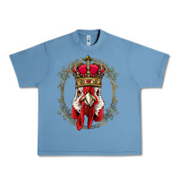 Pebble Blue chicken chick king chicken wearing crown queen chicken animal 228 roos Urban Heavy Tee - linhVisuals