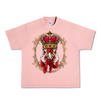 Salmon chicken chick king chicken wearing crown queen chicken animal 228 roos Urban Heavy Tee - linhVisuals