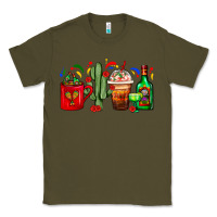 Army Green Mexico Coffee Cups With Cactus And Tequila Bottle Classic Tee - FaDigitalArtStudio