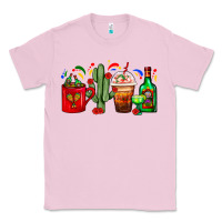 Bubblegum Pink Mexico Coffee Cups With Cactus And Tequila Bottle Classic Tee - FaDigitalArtStudio