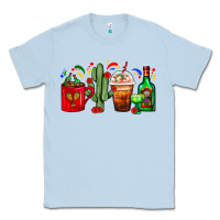 Dusty Blue Mexico Coffee Cups With Cactus And Tequila Bottle Classic Tee - FaDigitalArtStudio