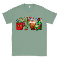 Sage Mexico Coffee Cups With Cactus And Tequila Bottle Classic Tee - FaDigitalArtStudio