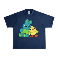 Navy bunny and ducky Urban Heavy Tee - linhVisuals