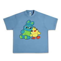 Pebble Blue bunny and ducky Urban Heavy Tee - linhVisuals