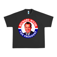 Pigment Black richard nixon president usa vote election campaign t shirt Urban Heavy Tee - linhVisuals