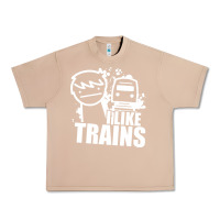 Burro i like trains Urban Heavy Tee - linhVisuals