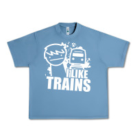 Pebble Blue i like trains Urban Heavy Tee - linhVisuals