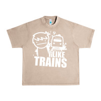 French Oak i like trains Urban Heavy Tee - linhVisuals