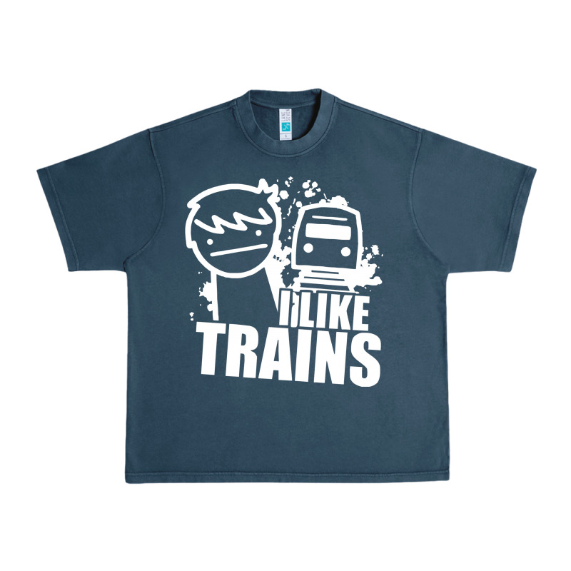 I Like Trains Urban Heavy Tee by linhVisuals | Teevron