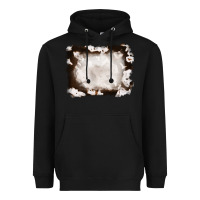 Black cowhide frames background Heavyweight Hoodie - RanaPortraitStore