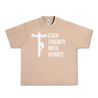 Burro even firemen need heroes lineworker powerline technician premium Urban Heavy Tee - linhVisuals