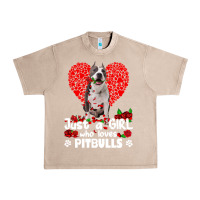 French Oak pitbull lover dog roses funny just a girl who loves pitbull 213 pitbul Urban Heavy Tee - linhVisuals