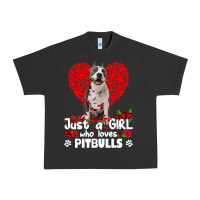 Pigment Black pitbull lover dog roses funny just a girl who loves pitbull 213 pitbul Urban Heavy Tee - linhVisuals