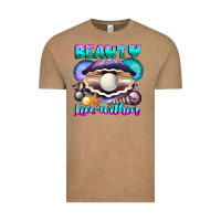 Vintage Coffee Beauty Lies Within Vintage Tee - CowhideDigitalArt