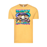 Vintage Mustard Beauty Lies Within Vintage Tee - CowhideDigitalArt