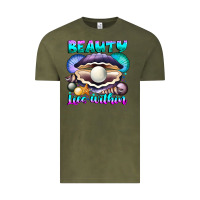 Vintage Olive Beauty Lies Within Vintage Tee - CowhideDigitalArt