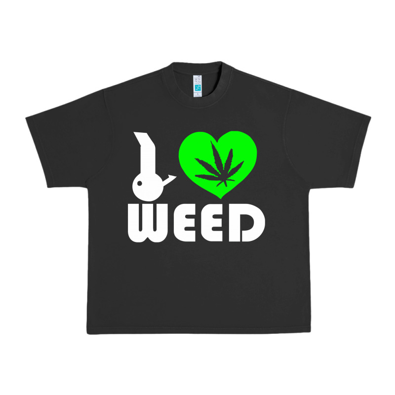 I Love Weed Fun Urban Heavy Tee by linhVisuals | Teevron