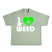 Oil Green i love weed fun Urban Heavy Tee - linhVisuals