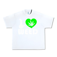 White i love weed fun Urban Heavy Tee - linhVisuals