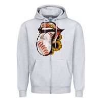 Heather Grey Baseball Tongue Zipper Hoodie - Jasminsmagicworld
