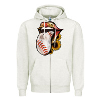 Oatmeal Heather Baseball Tongue Zipper Hoodie - Jasminsmagicworld