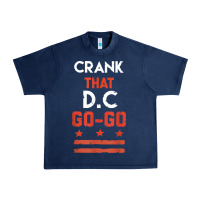 Navy vintage washington d.c crank that go go music design gift. t shirt Urban Heavy Tee - linhVisuals