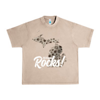 French Oak great lakes shaped men women petoskey stone michigan rocks pullover ho Urban Heavy Tee - linhVisuals